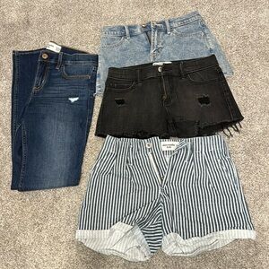 Girls Abercrombie shorts/ jeans size 9/10 and 11/12